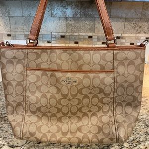 Coach Brown Tan Purse Handbag
